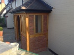 Slate-roofed timber porch, Herefordshire