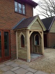 custom-built timber porch, Herefordshire