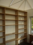 custom-built wall shelving study shelves library shelves Herefordshire